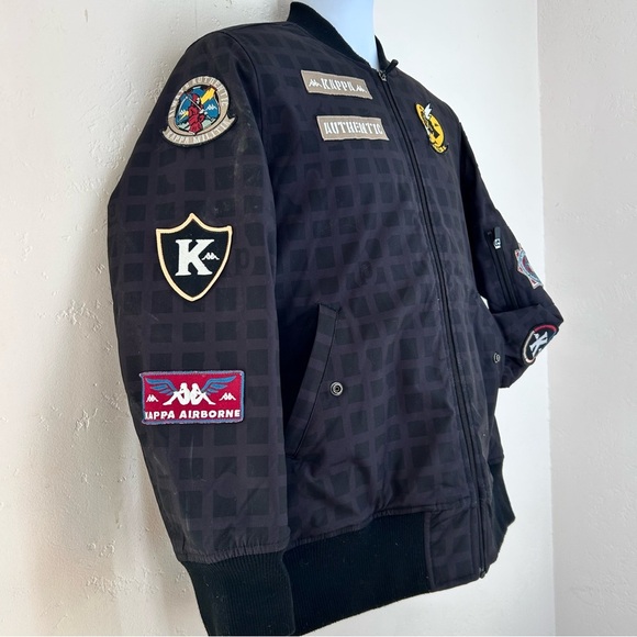 Kappa Men's Authentic Alexander Bomber Jacket Size M Black - Picture 6 of 14